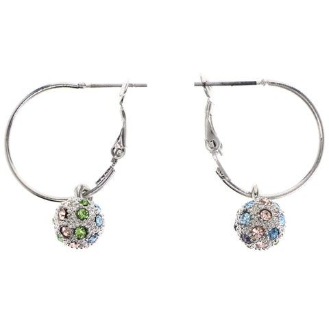 Mi Amore Hoop-Earrings Silver-Tone/Multicolor