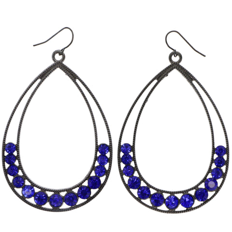 Mi Amore Dangle-Earrings Blue/Dark-Silver