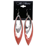 Mi Amore Dangle-Earrings Pink/Silver-Tone