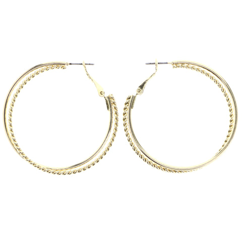 Mi Amore Hoop-Earrings Gold-Tone