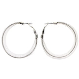 Mi Amore Mesh Hoop-Earrings Silver-Tone