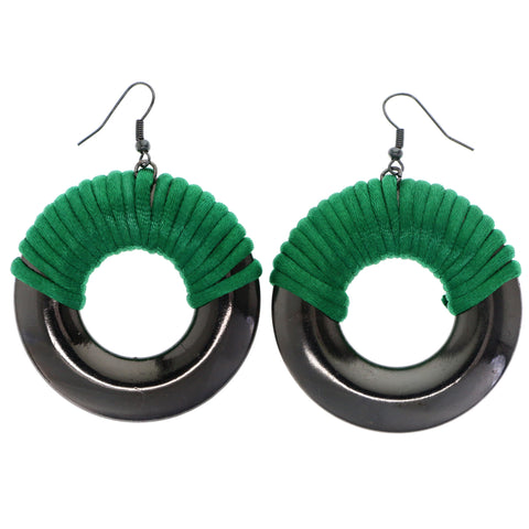 Mi Amore Dangle-Earrings Green/Dark-Silver