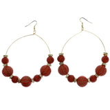 Mi Amore Dangle-Earrings Red/Gold-Tone