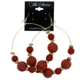 Mi Amore Dangle-Earrings Red/Gold-Tone
