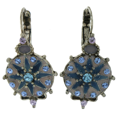 Mi Amore Dangle-Earrings Silver-Tone/Blue