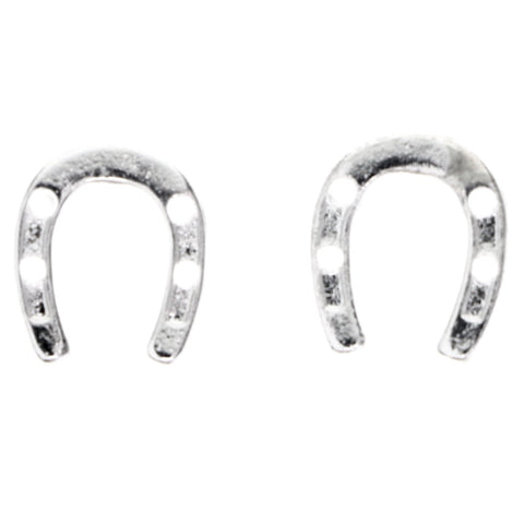 Mi Amore Horseshoe Post-Earrings Silver-Tone