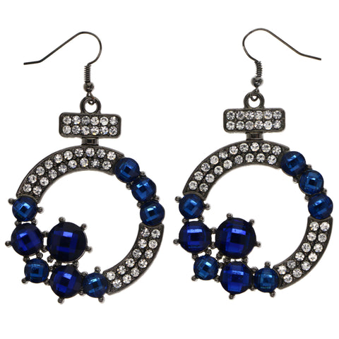Mi Amore Dangle-Earrings Blue/Silver-Tone