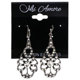 Mi Amore Antiqued Dangle-Earrings Silver-Tone
