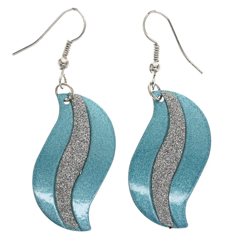 Mi Amore Dangle-Earrings Blue/Silver-Tone