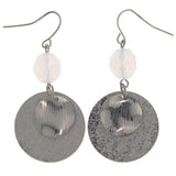 Mi Amore Dangle-Earrings Silver-Tone/White