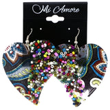 Mi Amore Paisley Heart Dangle-Earrings Multicolor
