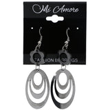 Mi Amore Flower Dangle-Earrings Dark-Silver