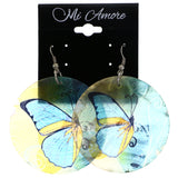 Mi Amore Butterfly Dangle-Earrings Blue/Yellow