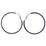 Mi Amore Hoop-Earrings Purple/Silver-Tone