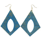 Mi Amore Dangle-Earrings Blue/Gold-Tone