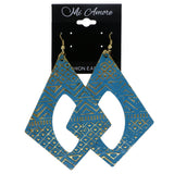 Mi Amore Dangle-Earrings Blue/Gold-Tone