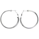 Mi Amore Hoop-Earrings Black/Silver-Tone