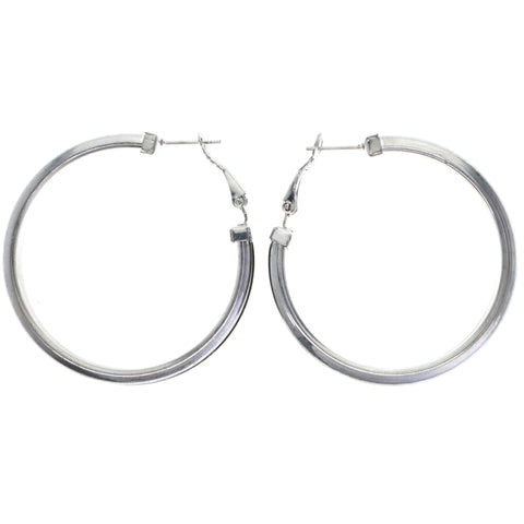 Mi Amore Hoop-Earrings Black/Silver-Tone