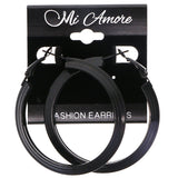 Mi Amore Hoop-Earrings Black