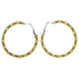 Mi Amore Hoop-Earrings Yellow/Silver-Tone
