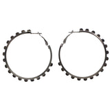 Mi Amore Hoop-Earrings Dark-Silver/Black