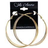 Mi Amore Hoop-Earrings Gold-Tone