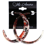 Mi Amore Flower Dangle-Earrings Red/White