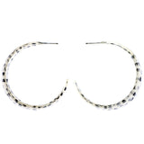 Mi Amore Heart Dangle-Earrings White/Black