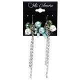 Mi Amore Dangle-Earrings Silver-Tone/Green