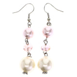 Mi Amore Dangle-Earrings Pink/White