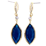Mi Amore Drop-Dangle-Earrings Blue/Gold-Tone