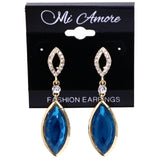 Mi Amore Drop-Dangle-Earrings Blue/Gold-Tone
