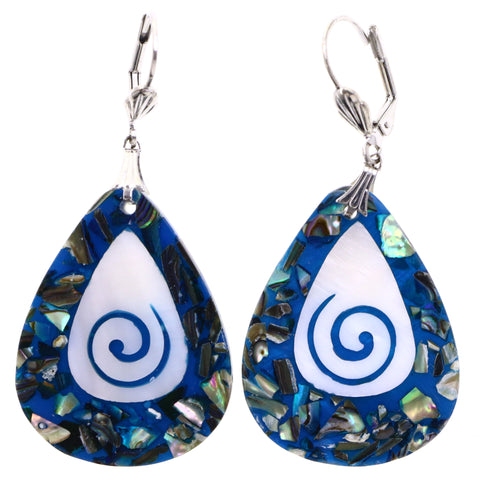 Mi Amore Dangle-Earrings Blue/White