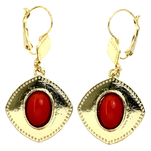 Mi Amore Dangle-Earrings Gold-Tone/Orange