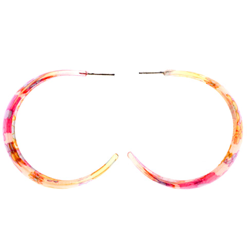 Mi Amore Flower Dangle-Earrings Orange/Pink