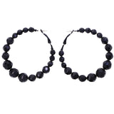 Mi Amore Hoop-Earrings Black