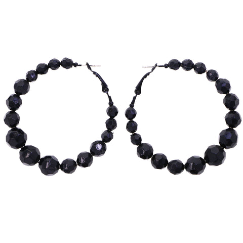 Mi Amore Hoop-Earrings Black