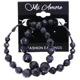 Mi Amore Hoop-Earrings Black