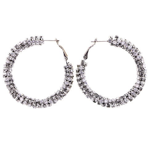 Mi Amore Hoop-Earrings Silver-Tone