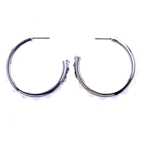 Mi Amore Spike Dangle-Earrings Silver-Tone