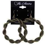 Mi Amore Antiqued Dangle-Earrings Gold-Tone