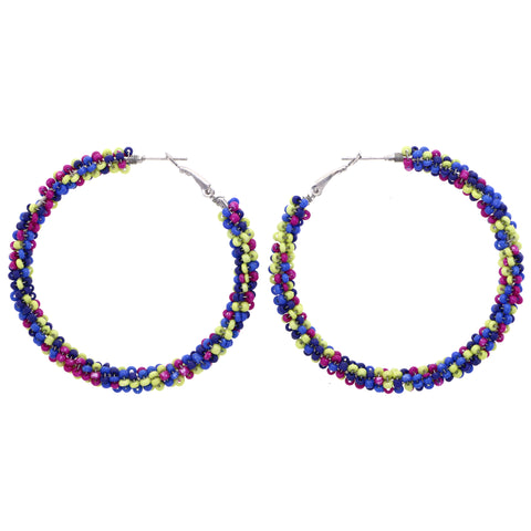 Mi Amore Hoop-Earrings Blue/Yellow