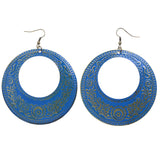 Mi Amore Filigree Dangle-Earrings Blue/Gold-Tone