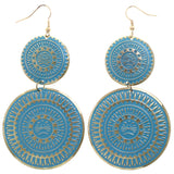 Mi Amore Dangle-Earrings Blue/Gold-Tone