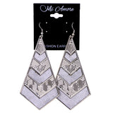 Mi Amore Dangle-Earrings Silver-Tone