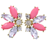 Mi Amore Post-Earrings Silver-Tone/Pink