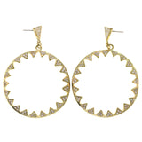 Gold-Tone & Silver-Tone Metal Dangle-Earrings Crystal Accents