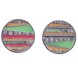 Mi Amore Post-Earrings Green/Peach