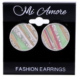 Mi Amore Post-Earrings Green/Peach