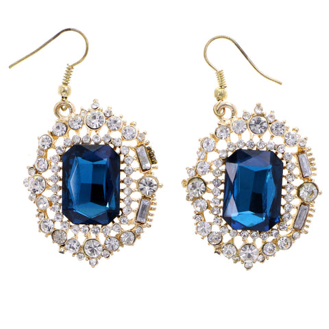 Mi Amore Dangle-Earrings Blue/Silver-Tone